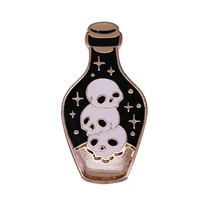 skull skull bottle gothic horror festival television brooches badge for bag lapel pin buckle jewelry gift for friends