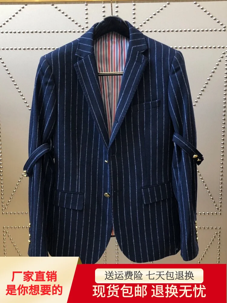 

TB casual small suit long-sleeved striped ns summer and autumn men's professional high-end Hong Kong style handsome jacket