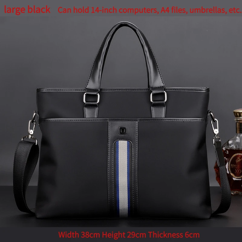 Men's Bags Handbags Oxford Cloth Briefcases Office Business A4 File Bags Horizontal Laptop Bags Business Messenger Bag Men