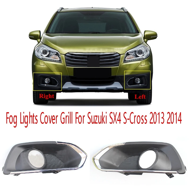 

Fog Lights Cover Grill Frame Surrounds Air Duct Fog Lamp Hood For Suzuki SX4 S-Cross 2013 2014