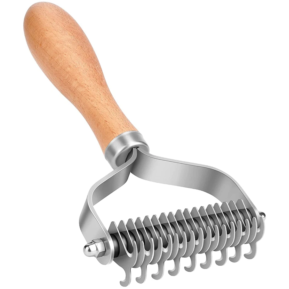 

Щетка для груминга домашних животных, двухсторонняя расческа для кошек, безопасная расческа для вычесывания, инструмент для спутывания и спутывания шерсти