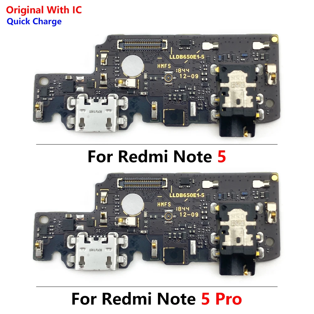 

10 Pcs 100% Original USB Charging Port Connector Flex Cable For Xiaomi Redmi Note 5 Pro With Microphone Mic Repair Parts