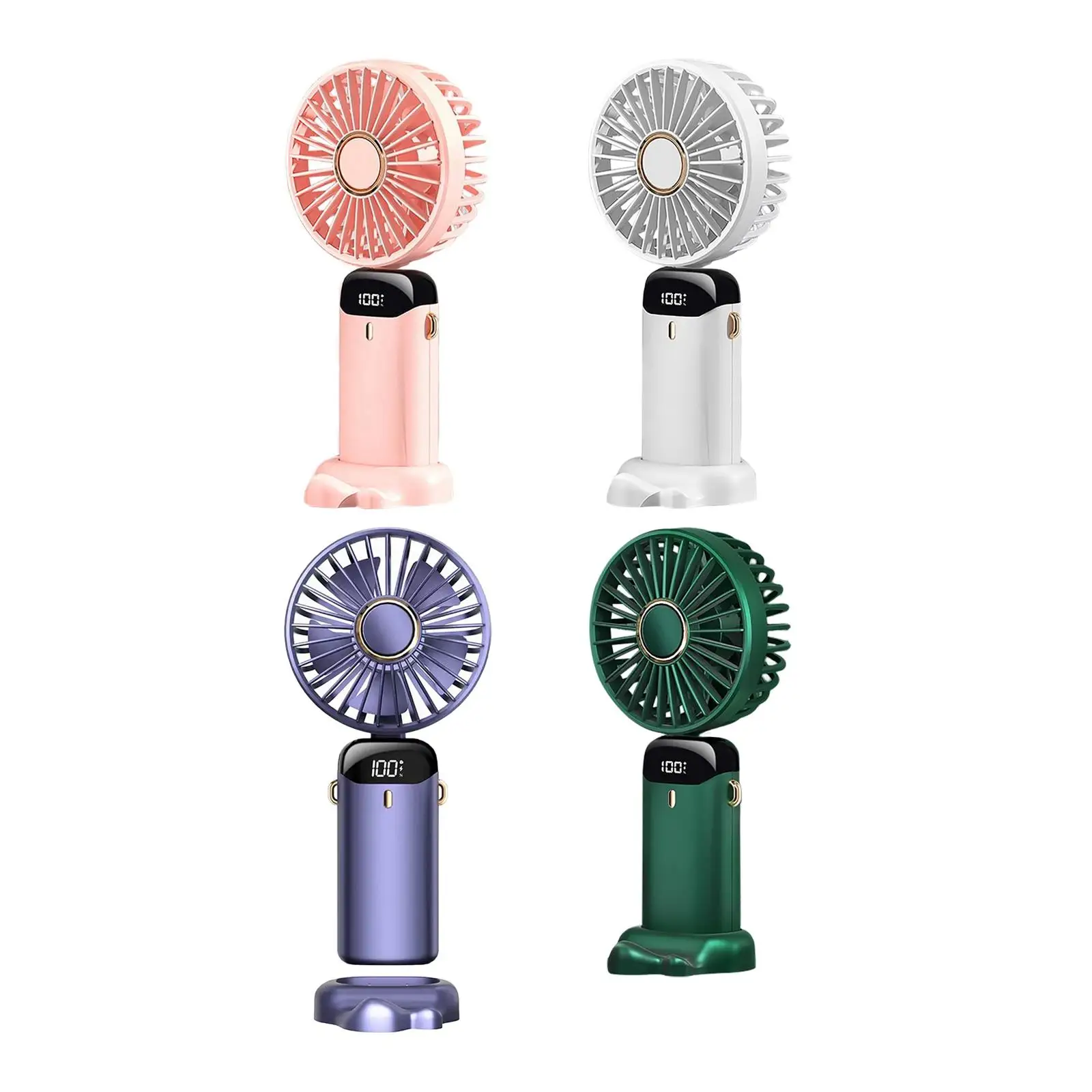 

Desk Fan Phone Holder Air Cooling Fan Quiet USB Pocket for Camping Study