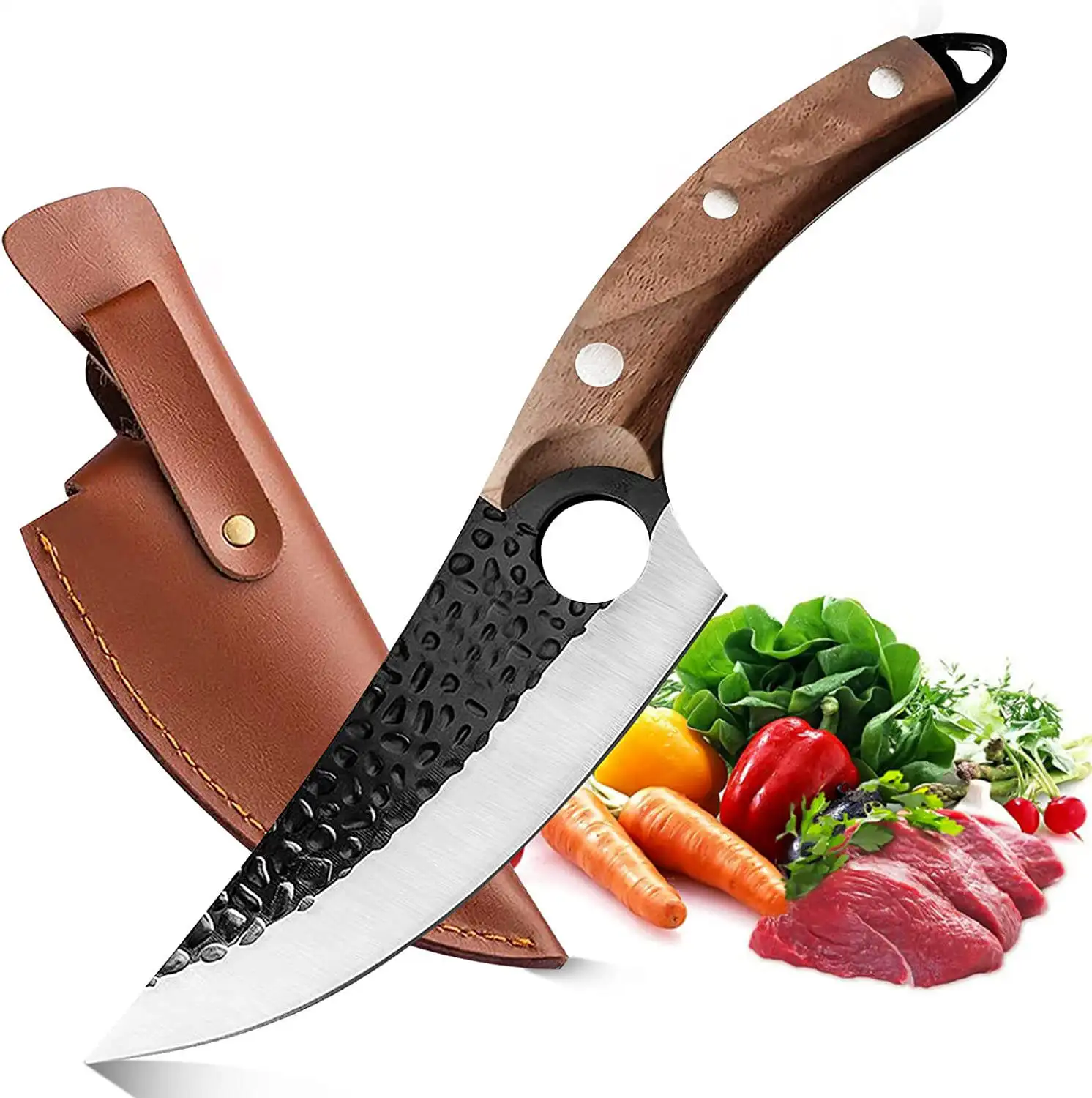 

Kitchen Butcher Knife 7CR17Mov High Carbon Stainless Steel Hand Forged Boning Filleting Chef Knives Meat Fish Vegetable Cooking