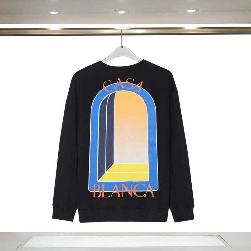 

Casablanca Pullover Sweatshirt Men Women High Quality Asian Size Colorful Door Print Hoodie Sweatshirt CASABLANCA Clothing