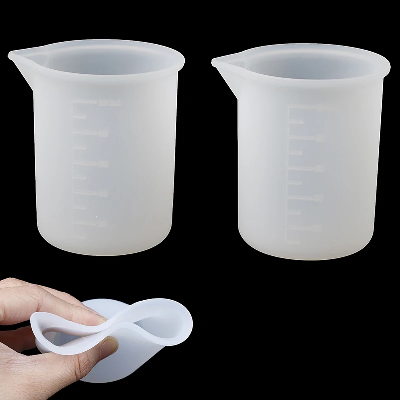 

2pcs 100ML Clear Measuring Cup Household Kitchen Cooking Tool Maatbeker Vloeistoffen Silicone Resin Glue Tools 2022