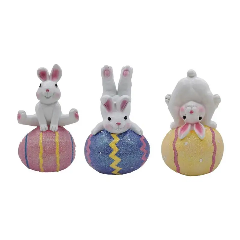 

Пасхальная статуя кролика, милая Пасхальная Статуэтка кролика для йоги, домашние пасхальные украшения, красивая настольная Пасхальная Статуэтка кролика
