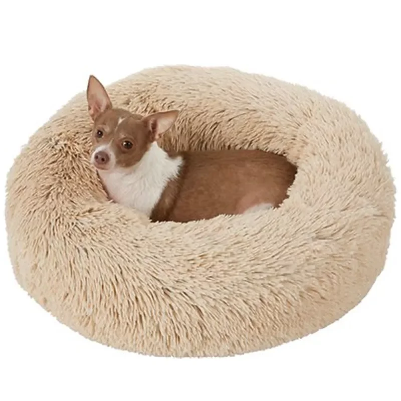 

Long Plush Dog Bed House Dog Mat Winter Warm Sleeping Cats Nest Soft Long Plush Dog Basket Pet Cushion Portable Pet Bed