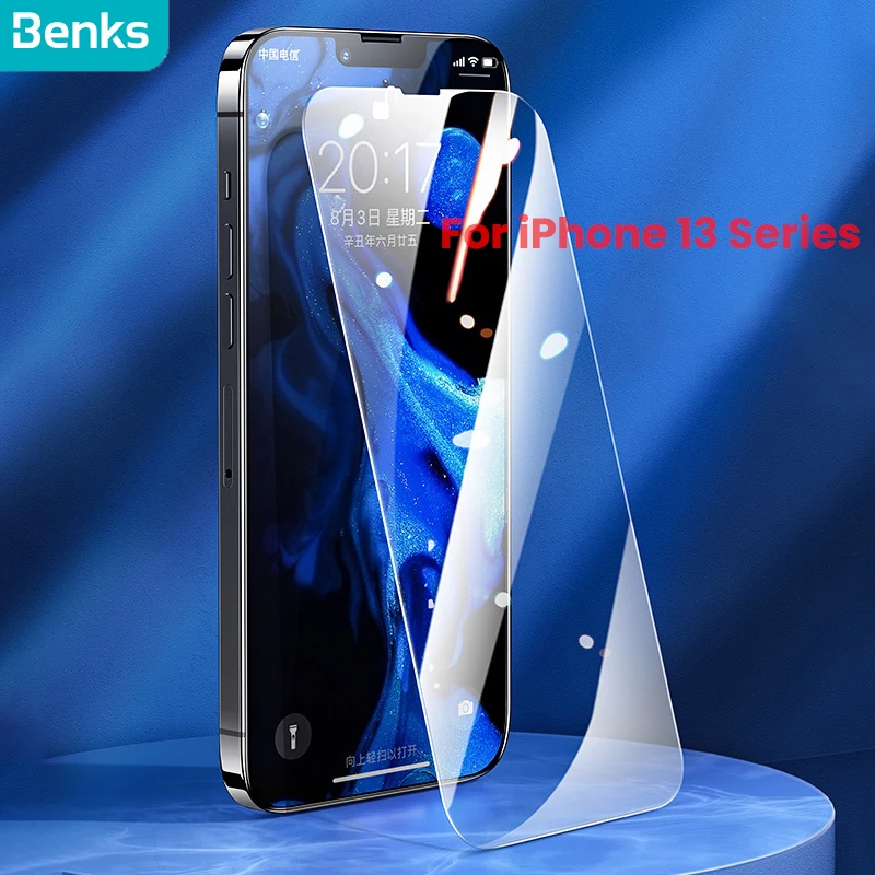 

Benks Взрывозащищенная пленка из закаленного стекла зеленого цвета для iPhone 13 Mini Pro Max защита глаз HD ультратонкая фотопленка