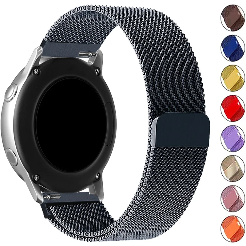 

22mm 20mm Watch Band For Samsung Galaxy Watch 4 classic/Active 2/3/gear s3 frontier Smartwatch Magnetic Bracelet Milanese Strap