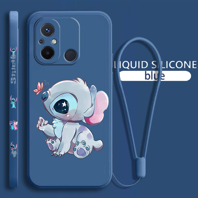 

Stitch Lilo Disney Cute For Xiaomi Redmi 12C 11 Prime A1 10 10X 9 9A 9T 9AT 8 8A 7 6 4G 5G Liquid Rope Soft Phone Case Fundas