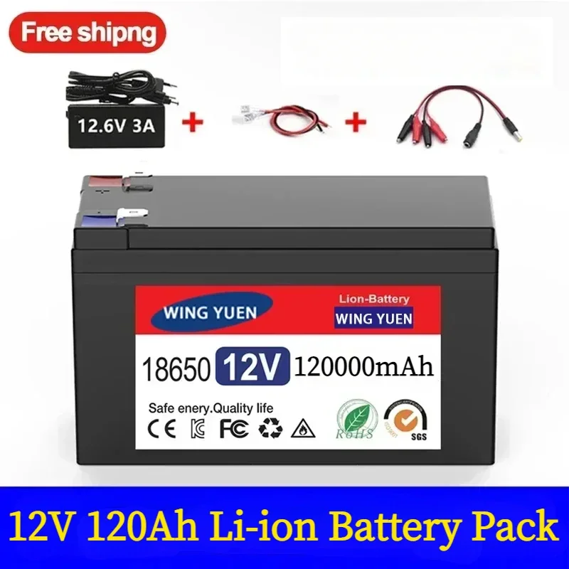 Модернизированный 12 В 120000 Портативная аккумуляторная батарея мАч встроенный 5 2 1