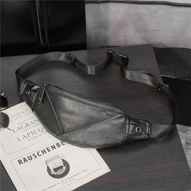 New Korean Version Men's Chest Bag, Casual Waist Bag, Men's Bag, Fashionable And Trendy Backpack, Waterproof Shoulder Bag