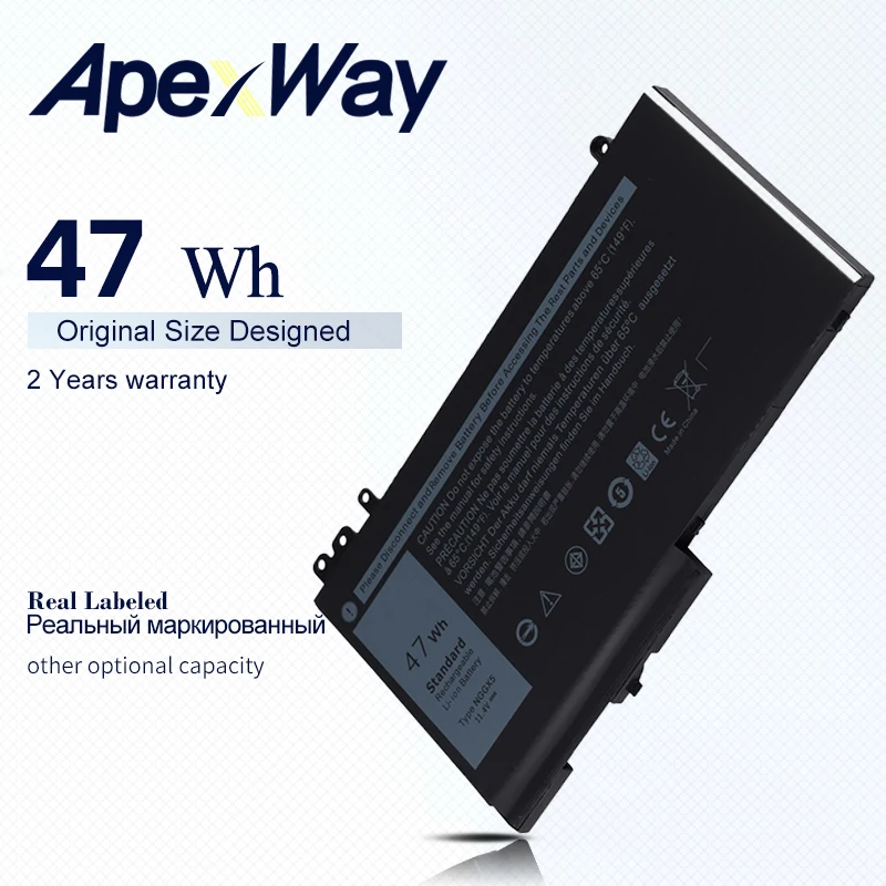 

ApexWay NGGX5 Laptop Battery For Dell Latitude 954DF JY8D6 0JY8D6 E5270 E5470 M3510 E5570 JY8D6 954DF 0JY8D6
