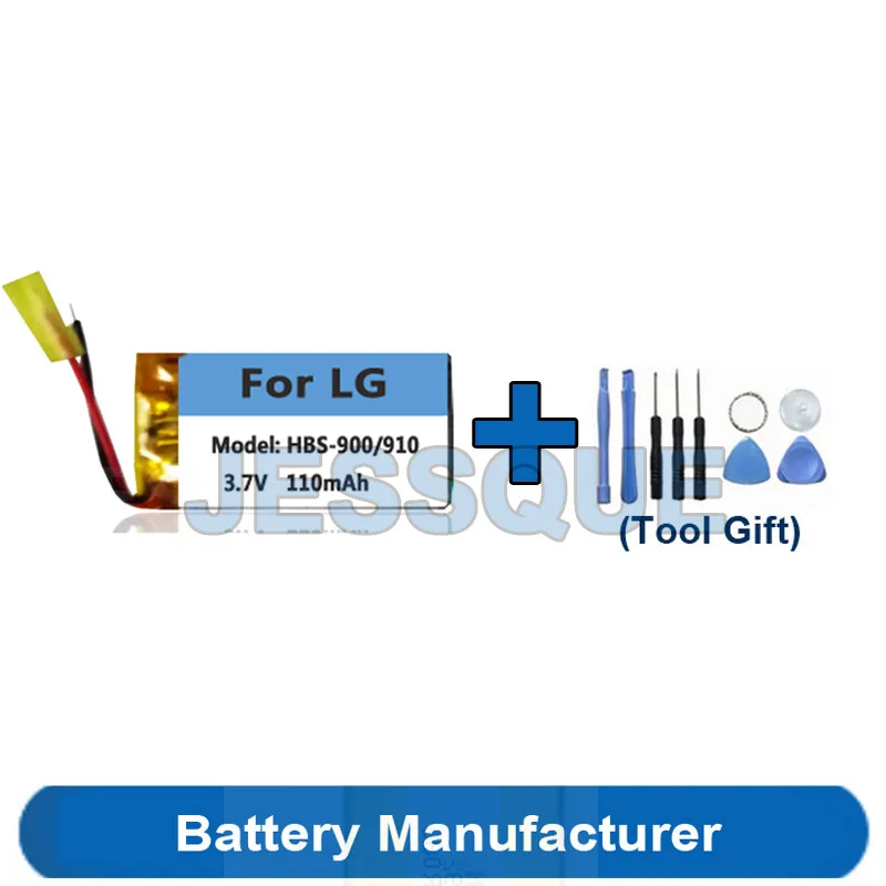 

Toolset Gift+ 110mAh 150mAh Battery For LG HBS-900 HBS-910 HBS-1100 HBS900 HBS910 HBS1100 Bluetooth Earphone Headphone AKKU