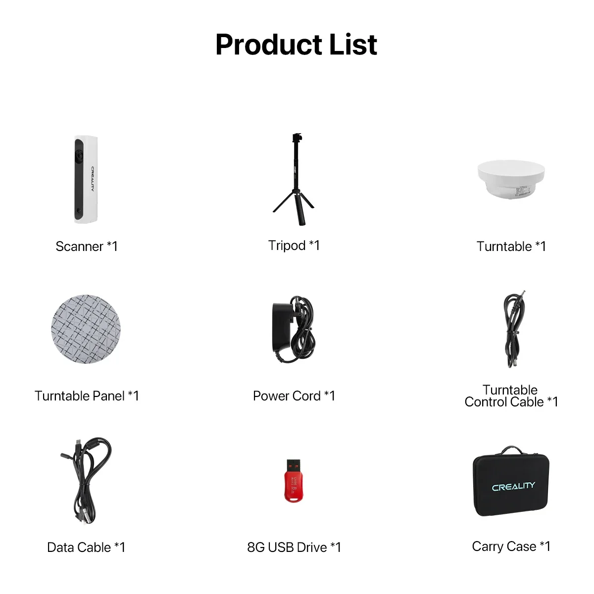 Crealiould 3d Cr Scan 01 0 1 мм Nauwkeurigheid &amp 10 Fps snelпитающий сканер Luxe Pakket Intelligent вымкнутый