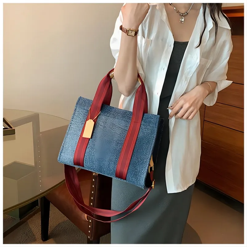 CGCBAG 2023 Fashion Denim Canvas Tote Bag For Women Vintage Designer Luxury Handbags Lage Capacity Female Shoulder Bag Shopper