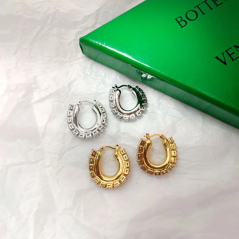 

Timeless Wonder Fancy Zirconia Geo Swirl Hoop Earrings for Women Designer Jewelry Party Runway Top Luxury Brand Slay Rare 2312