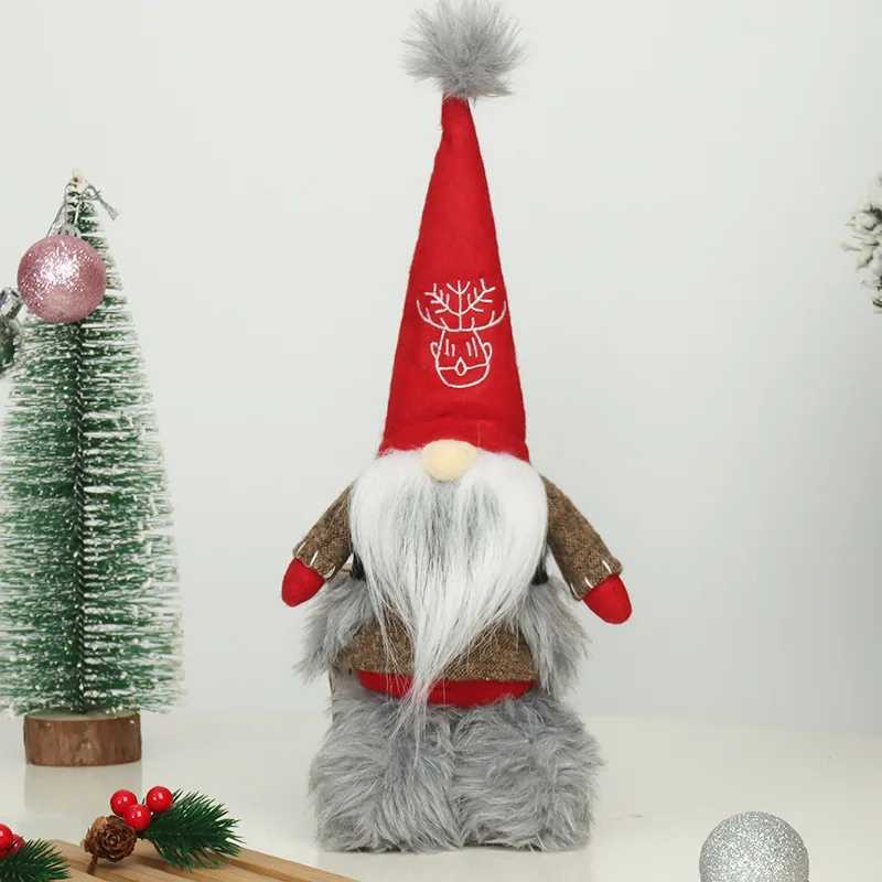 

Кукла Деда Мороза Rudolph, без лица, украшение на рождественскую елку, для дома, рождественские подарки, новый год 2023