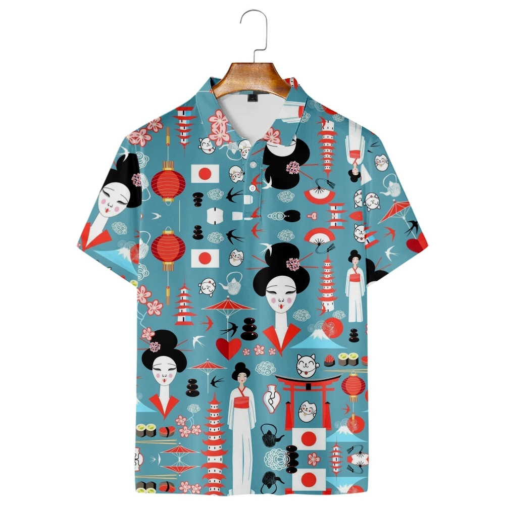 

2022 new men's casual breathable Polo Golf top can be customized to match with the fashion business Sports Geisha