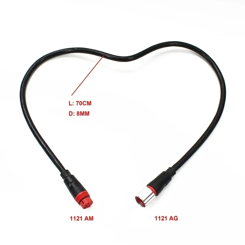 1Pc Waterproof Motor Cable 1121AG 1121AM Extension 3 Square Tthread 11 Core Practical Parts