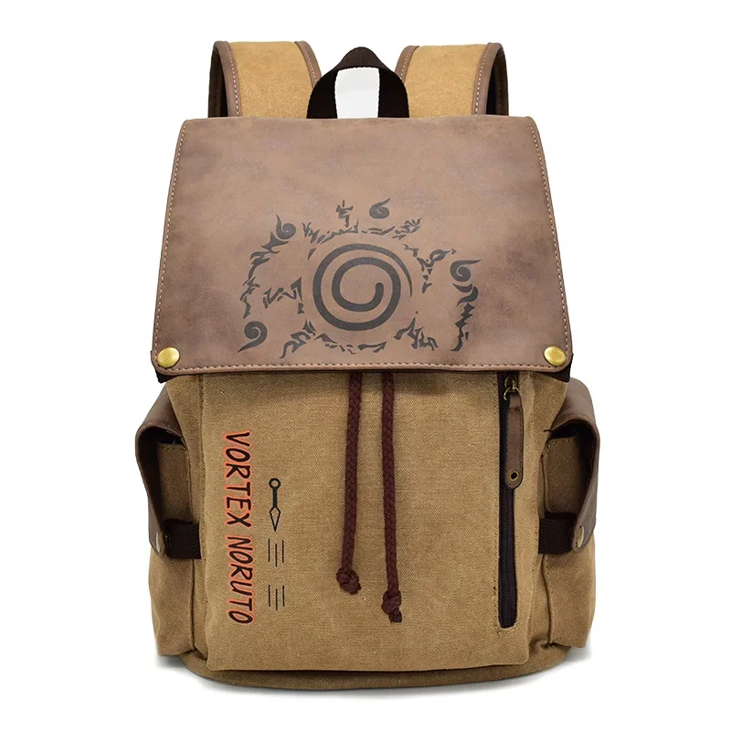 

Upgraded Schoolbag Naruto Schoolbag Male Trend Primary School Junior High School Canvas Shoulders One Piece Anime Backpack