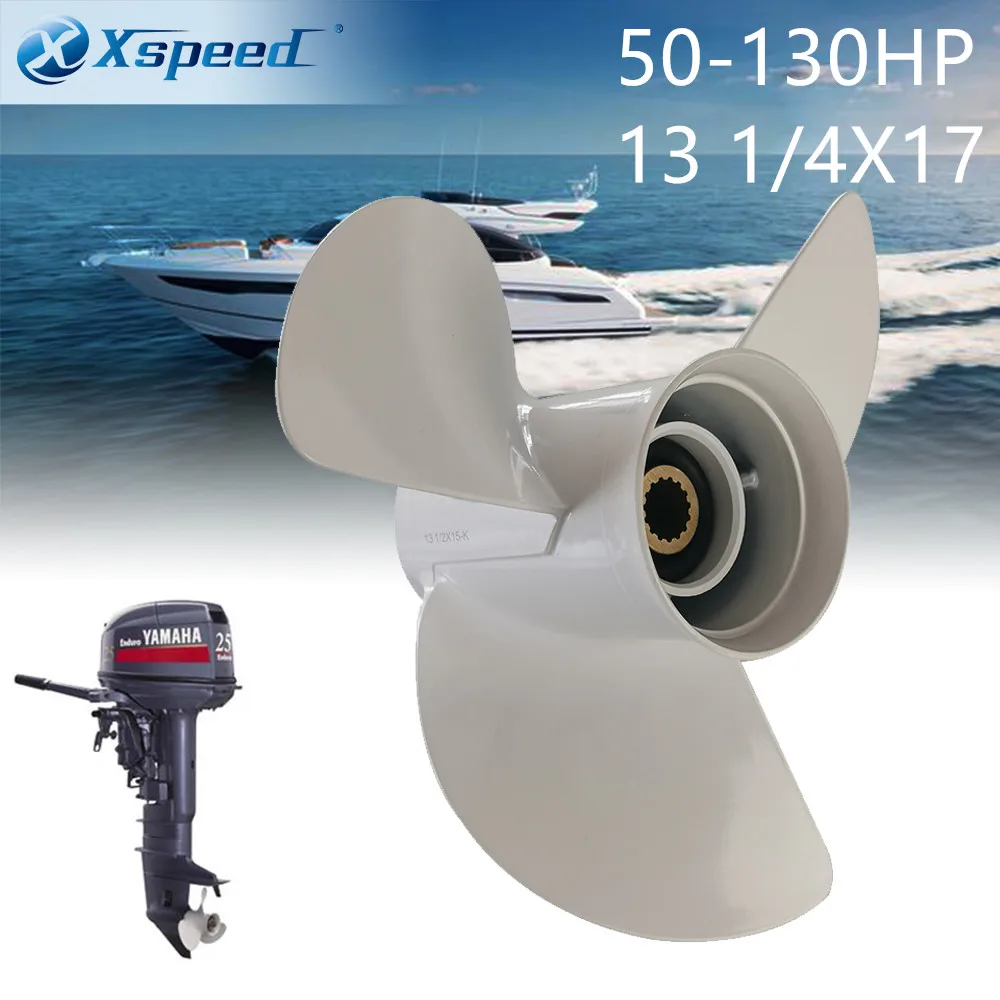 Xspeed Propeller Professional Quality Factory Sale Marine  13 1/4X17 Fit Yamaha Engines 50-130HP Aluminum 15 Tooth