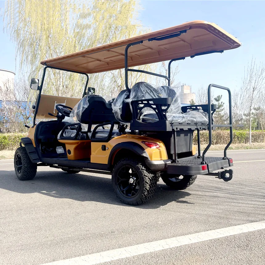 Бесплатная цветная электрическая тележка для гольфа 72 В с литиевой батареей