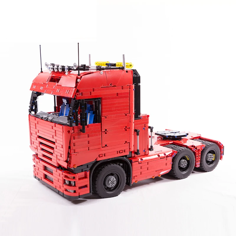 

Высокотехнологичный мощный мобильный строительный блок MOC RC игрушки трактор грузовик LOWBOY-прицеп совместимый с трактором грузовика