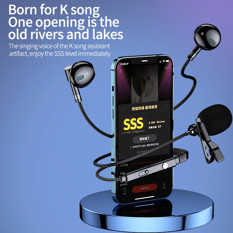 Петличный микрофон с зажимом для записи видео