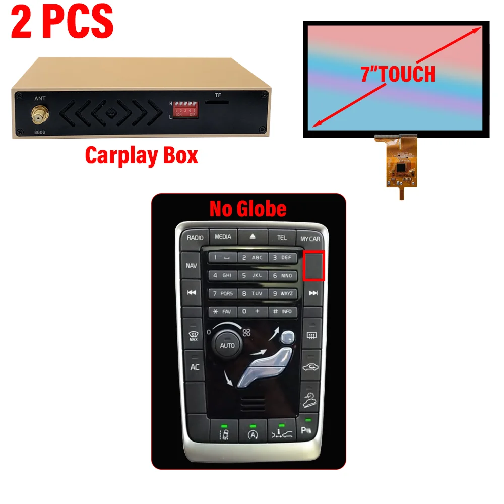 Беспроводной модуль Apple Carplay Android Auto Car AI Box для Volvo XC60 XC70 S60 S80 V60 V70 V40 (2011-2019) декодер зеркальных звеньев