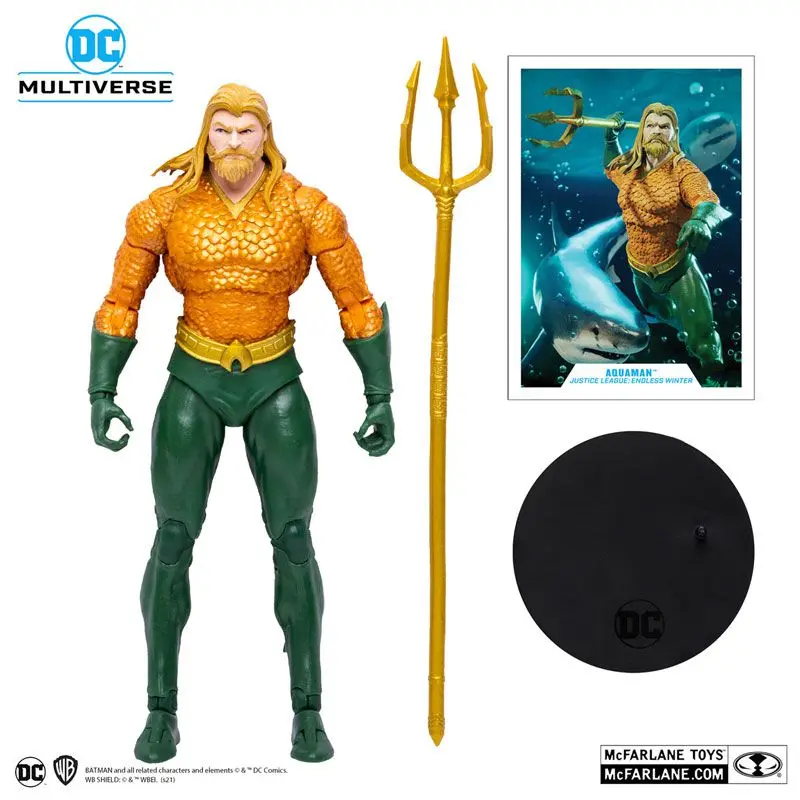 

Оригинальные мульти-Комиксы Mcfarlane DC 7 дюймов 132 Aquaman Comics Лига Справедливости бесконечные зимние фигурки аниме модели игрушки