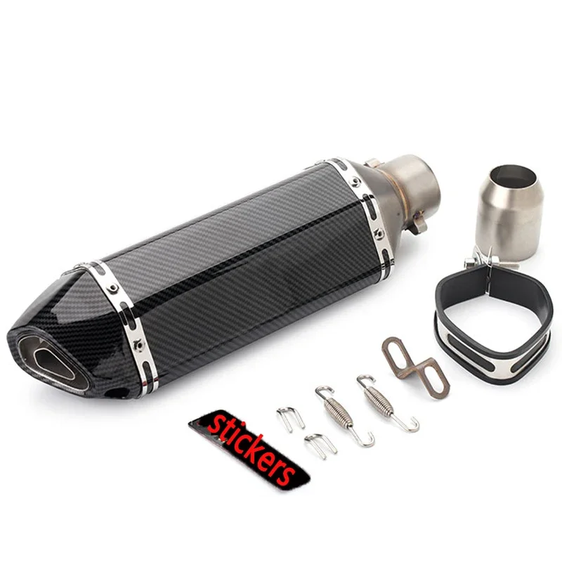 

Универсальный 51 мм выхлопной глушитель мотоцикла из искусственного углеродного волокна для kawasaki SUZUKI NINJA 650 Nmax CRF 230 Z750 CB400 ER6N GY6 Z900