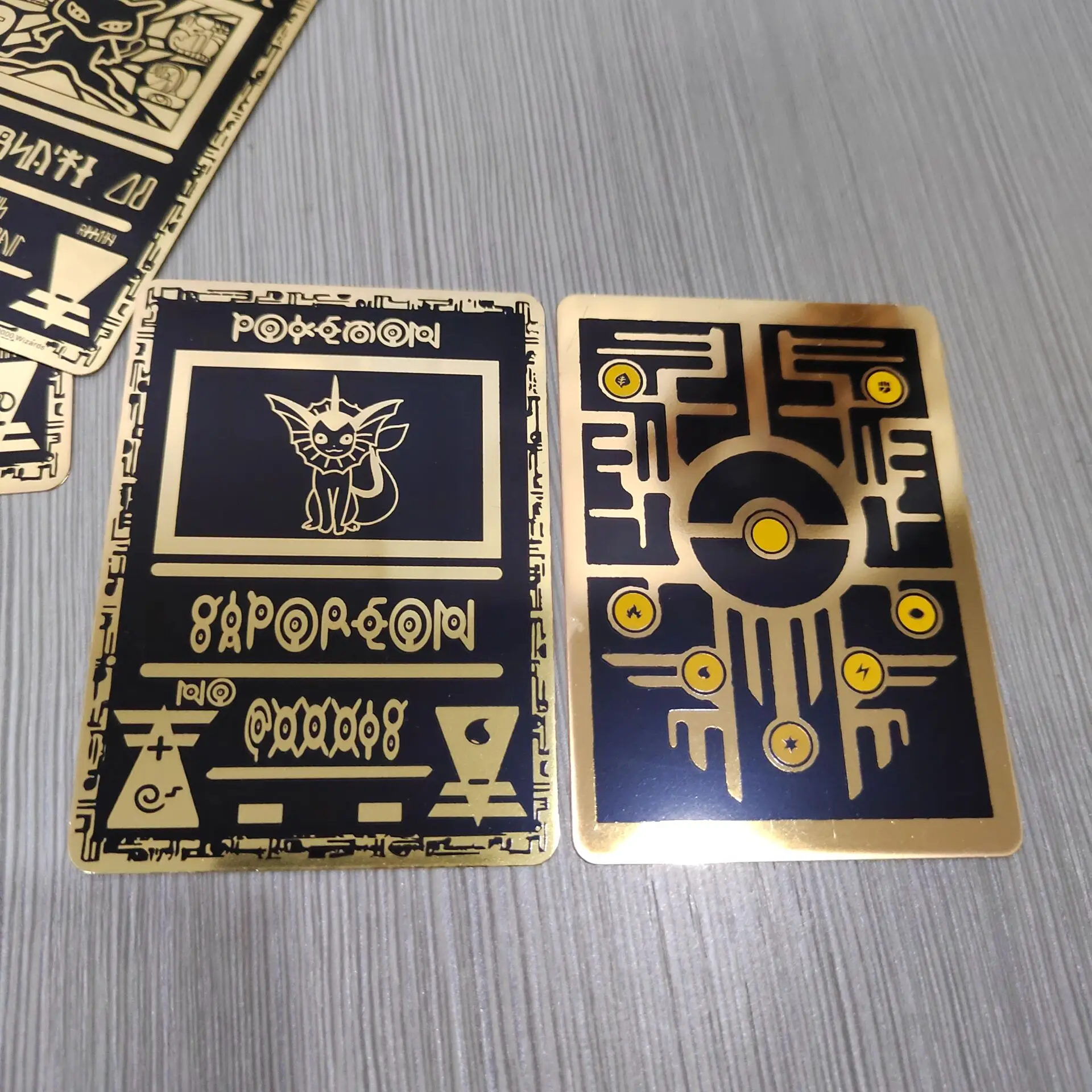 2022 Покемон железные карты черный металл Пикачу Mewtwo Eevee Сквиртл блестящие буквы