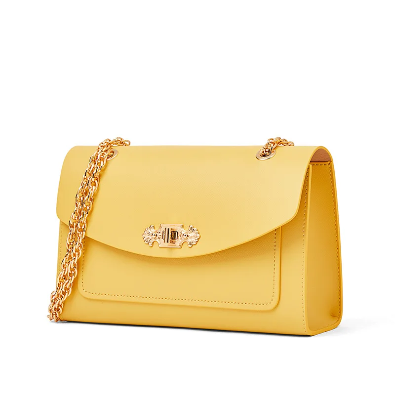 

Leather Women's Chain Bag Retro New Casual Cowhide Underarm Messenger Shoulder Bag