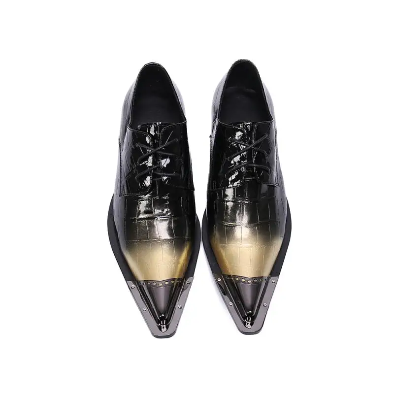 

Italian Luxury Fashion Men Dress Shoes Brand Genuine Leather Mixed Color Comfortable Man Wedding Shoes British Trend Designer