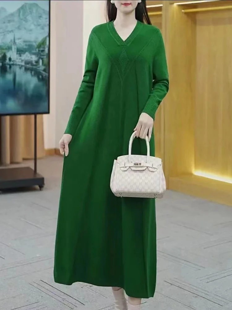 Женские фиолетовые вязаные шерстяные толстые теплые свитеры с шарфом осенние