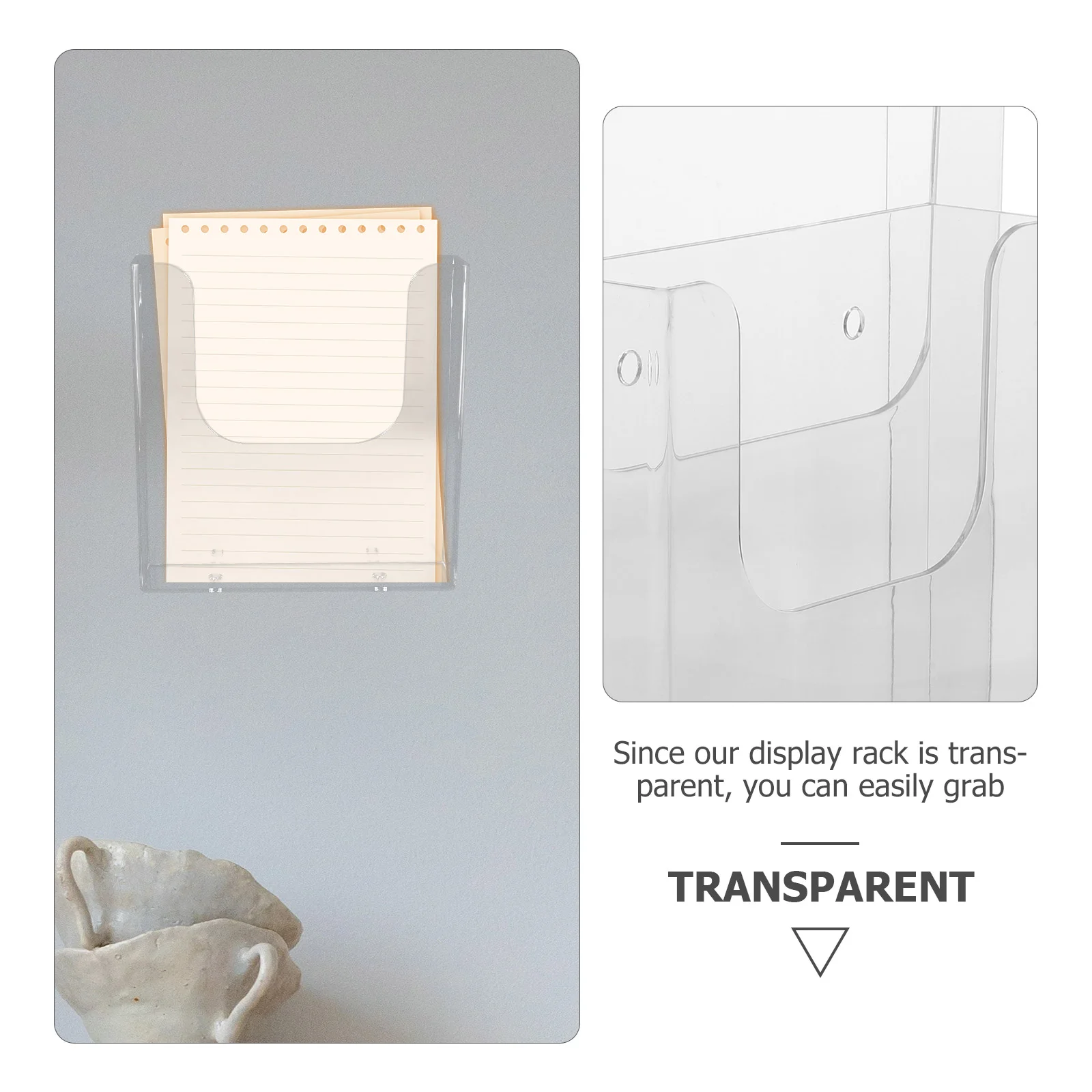 Настенный держатель для флаеров подставка брошюр прозрачная бумага дисплей