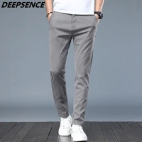 2022 new casual pants spring autumn elastic slim straight breathable trouser for men daily office joggers stretch pants men