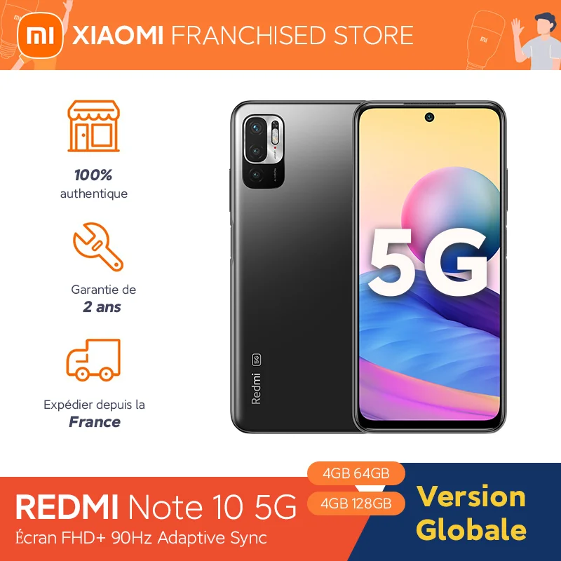 Смартфон Xiaomi Redmi Note 10 4 + 64 ГБ 700 дюйма 6 5 мАч NFC | Мобильные телефоны и аксессуары
