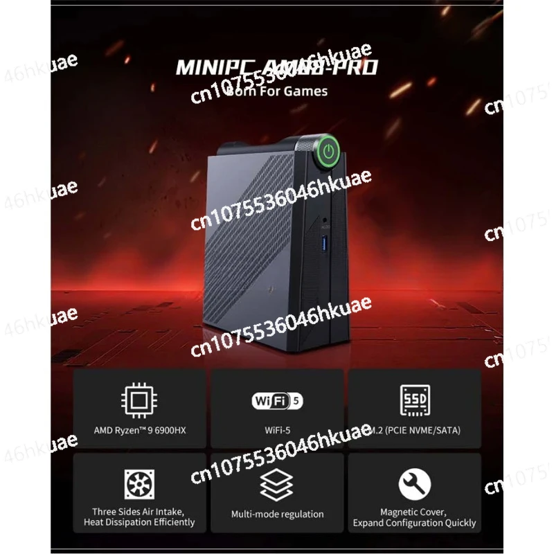 Новый игровой мини-ПК AM08 PRO Ryze N 9 6900HX DDR5*2 4800 МГц 32G/64G 512G 1 ТБ M.2 2280 NVME/ NGFF Stand Up Mini PC