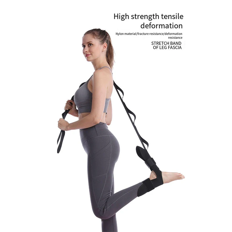 

Yoga Ankle Stretch Straps Fitness Pilates Aid Yoga Rope Tension Straps 155cm Length Pull Rope Exercise Equipment