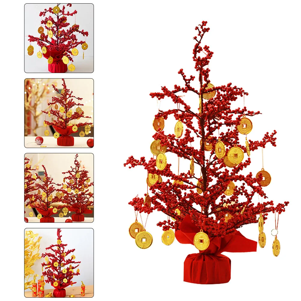 

1pc Creative Fortune Tree Decor New Year Decor Desktop Adornment Tabletop Decor