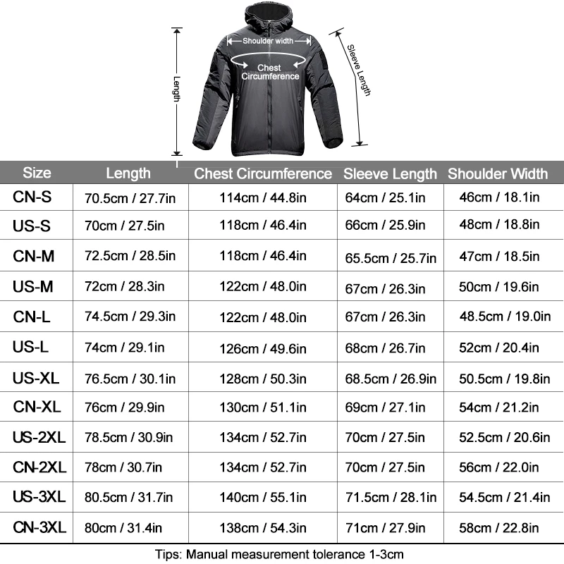FREE SOLDIER outdoor sports tactical military jacket winter men's cloth outerwear coat for camping hiking