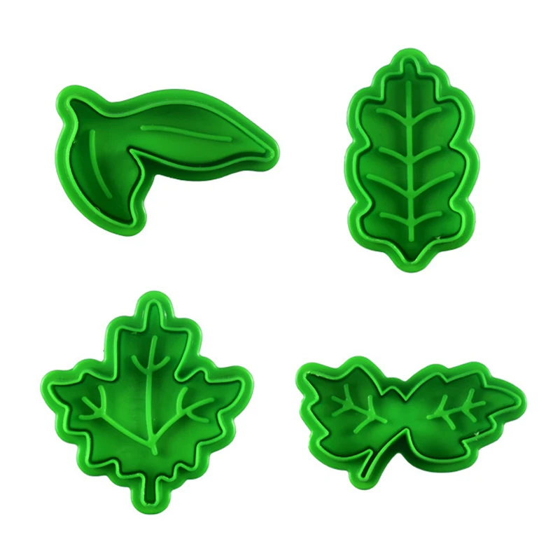 

4Pcs/Set Cookie Cutters Moulds Tree Leaf Shape Chocolates Fondant Pastry Decor Biscuit DIY Mold Kitchen Tools Baking Accessories