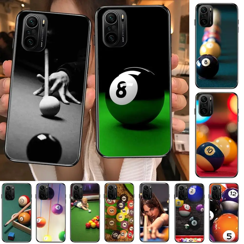 

HD-billiards hobby Phone Case For xiaomi redmi POCO F1 F2 F3 X3 Pro M3 9C 10T Lite NFC Black Cover Silicone Back Prett mi 10 ult