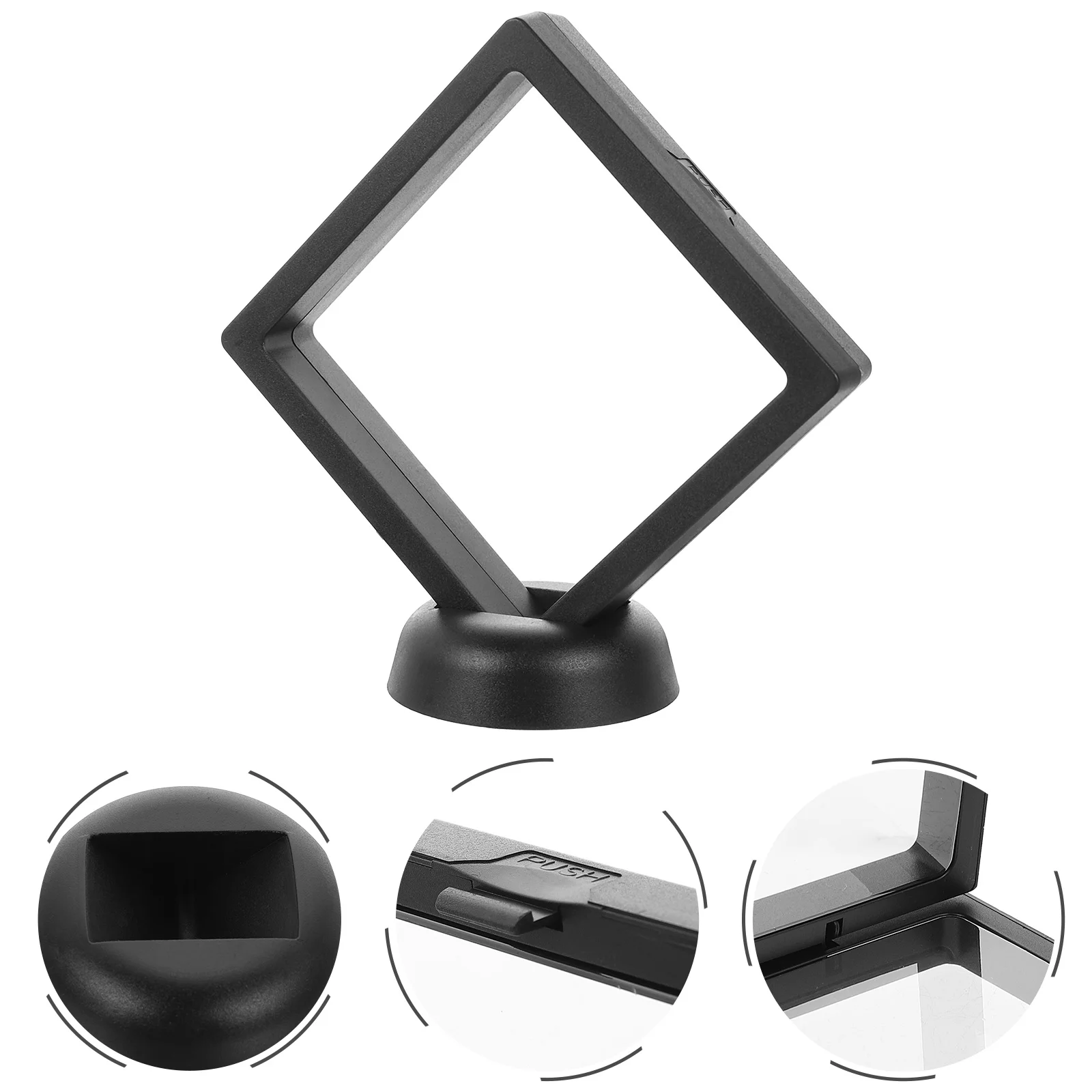 

Display Floating Framecase Jewelry Box 3D Stand Challenge Suspension Ringframes Holder Clear Cases Smallracks Storage Earring