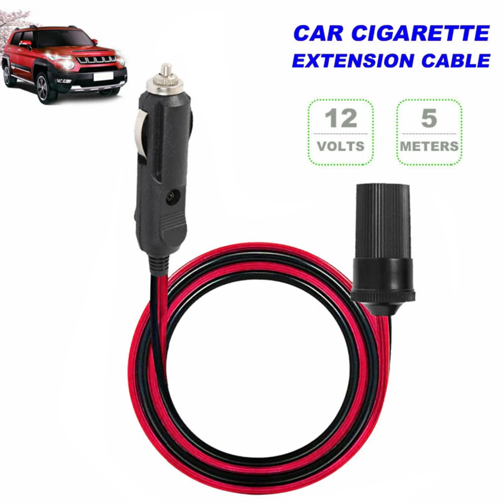 

Socket Extension Cable Charger 1Pc Cigarette Lighter Adapter Accessories