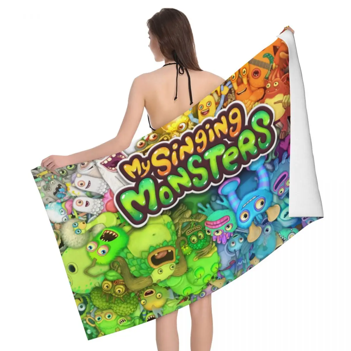 

Поющие Монстры играют в игровую площадку пляжное банное полотенце из микрофибры для душа спортивные полотенца для йоги