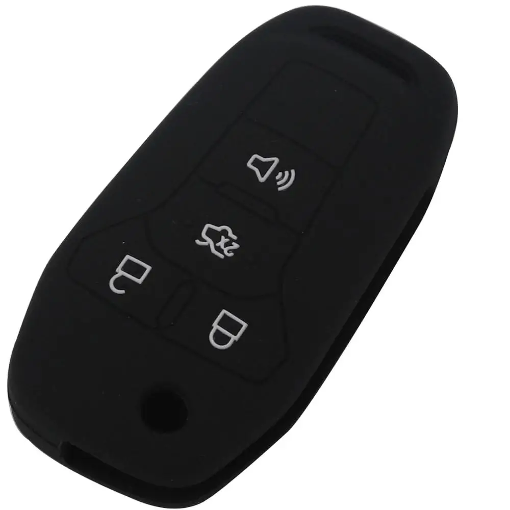 

Jingyuqin пульт дистанционного управления с 4 кнопками, силиконовый складной чехол для ключей от автомобиля для Ford Fusion 2013-2015, защищенный держатель
